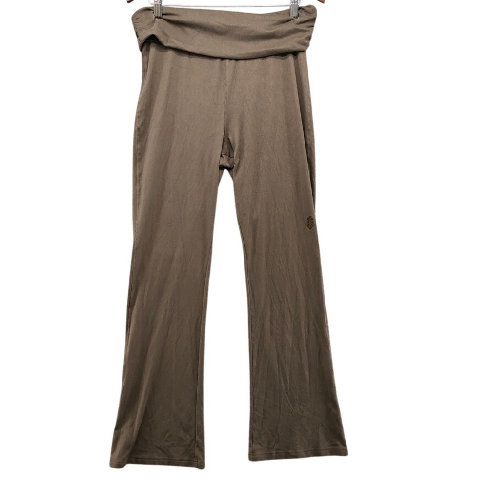 Free People Movement Yoga Pants Womens Large Brown Foldover Flare Athleisure Gym